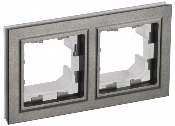 IEK BRITE Рамка 2-местная IP44 РУ-2-БрШ-44 шампань IEK, BR-M22-44-K37