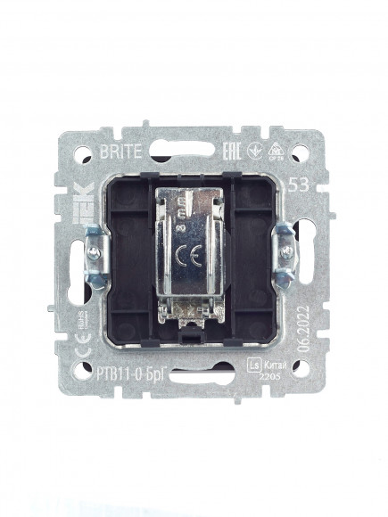 IEK BRITE Розетка TV оконечная РТВ11-0-БрГ графит IEK, BR-A10-O-K53