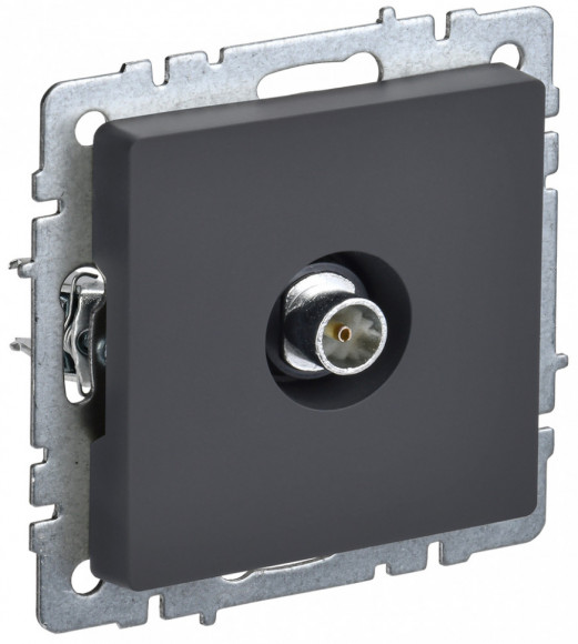 IEK BRITE Розетка TV оконечная РТВ11-0-БрГ графит IEK, BR-A10-O-K53