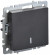 IEK BRITE Выключатель 1-клавишный проходной с индикацией 10А ВС10-1-7-БрЧ черный IEK, BR-V12-1-10-K02