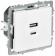 IEK BRITE Розетка USB A+C 45Вт высокоскоростная зарядка РЮ11-2-БрАБ арктический белый IEK, BR-U22-045-K91