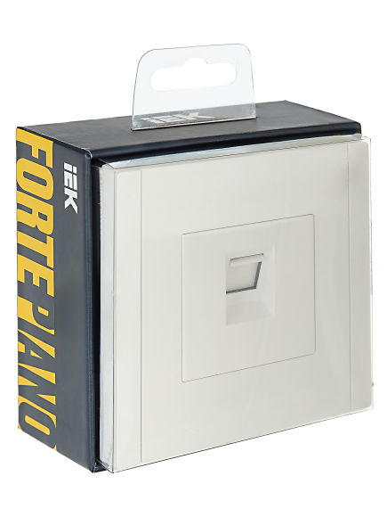 IEK FORTE&PIANO Розетка компьютерная RJ45 кат.5E FP232 белый , FP-K10-1-K01