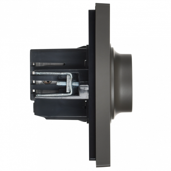 IEK FORTE&PIANO Светорегулятор поворотно-нажимной 600Вт FP354 серый , FP-D20-0600-K03