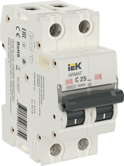 IEK ARMAT Автоматический выключатель M06N 2P C 25А IEK, AR-M06N-2-C025