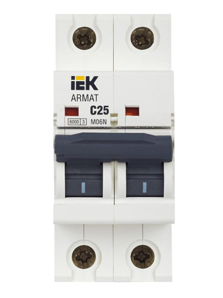 IEK ARMAT Автоматический выключатель M06N 2P C 25А IEK, AR-M06N-2-C025
