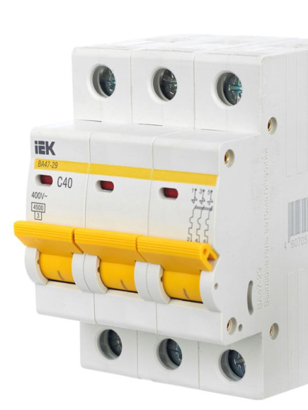 IEK KARAT Автоматический выключатель ВА47-29 3P C 40А 4,5кА IEK, MVA20-3-040-C