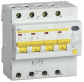KARAT Дифференциальный автомат АД14S 4P 25А 100мА тип AC IEK, MAD13-4-025-C-100