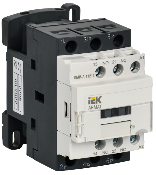 IEK ARMAT Контактор КМИ-А-11212 LC1D 12А 110В/АС3 1NO/1NC IEK, AR-ACC-11-012-110-11