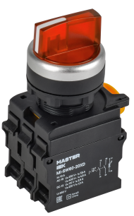 Переключатель с подсветкой на 3 положения 2NO красный MASTER IEK, MI-SW60-20XD-4-14-3-K04