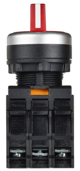 IEK Переключатель с подсветкой на 3 положения 2NO красный MASTER IEK, MI-SW60-20XD-4-14-3-K04