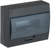 KREPTA 3 Корпус пластиковый ЩРН-П-12 IP41 черный IEK, MKP12-N-12-41-K02