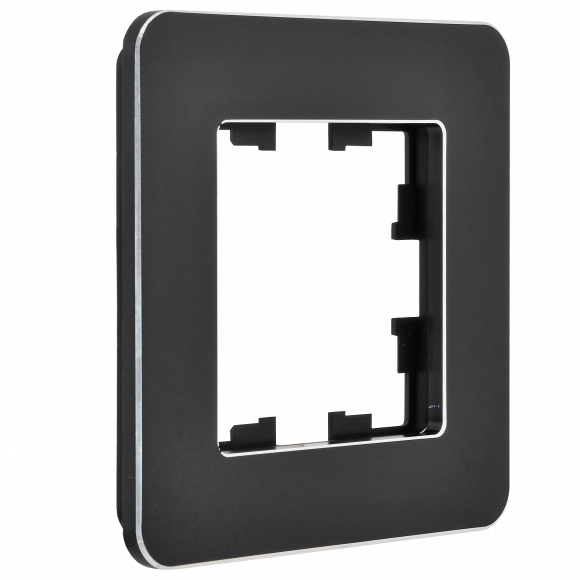IEK BRITE Рамка 1-местная РУ-1-1-Бр металл черный RE IEK, BR-M12-M-01-K02