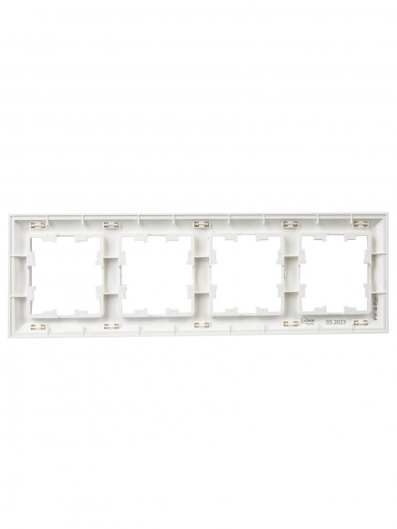 IEK BRITE Рамка 4-местная РУ-4-Бр белый/белый , BR-M42-12-K01