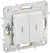IEK SKANDY Выключатель 2-клавишный с индикацией 10А SK-V09W арктический белый , SK-V20-1-10-K01
