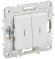 IEK SKANDY Выключатель 2-клавишный с индикацией 10А SK-V09W арктический белый , SK-V20-1-10-K01
