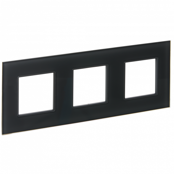 IEK SKANDY Рамка 3-местная SK-F23G стекло графит IEK, SK-M32-G-K53