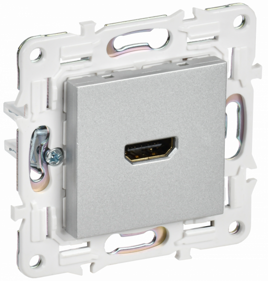 IEK SKANDY Розетка HDMI SK-H01S серебряный IEK, SK-H10-K23