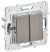 IEK SKANDY Выключатель 2-клавишный 10А SK-V04N металл никель , SK-V20-0-10-K50