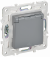 IEK SKANDY Розетка 1-местная с заземлением с защитными шторками и крышкой 16А IP44 SK-R11Gr серый , SK-R16-16-44-K03