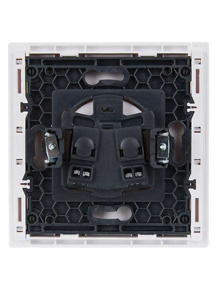 IEK FORTE&PIANO Розетка 1-местная без заземления с защитными шторками винтовое крепление 10А FP217 белый , FP-R13-10-K01