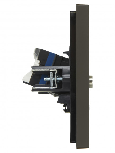 IEK FORTE&PIANO Розетка двойная TV+RJ45 кат.6 FP337 серый , FP-AK20-2-K03