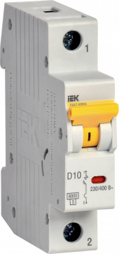 Выключатель автоматический ВА47-60МА без теплового расцепителя 1P 10А 6кА D IEK, MVA33-1-010-D