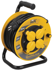 INDUSTRIAL PLUS Катушка УК30 4 места IP44 с заземлением с термозащитой 3х1,5мм2 30м IEK