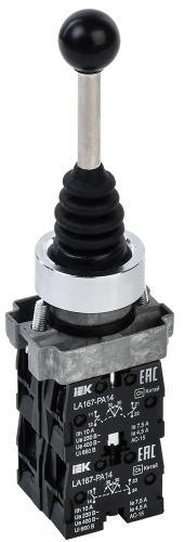 Джойстик LA167-PA14 на 4 положения 4NO с фиксацией черный IEK, BBJ20-PA14-6-21-4-K02