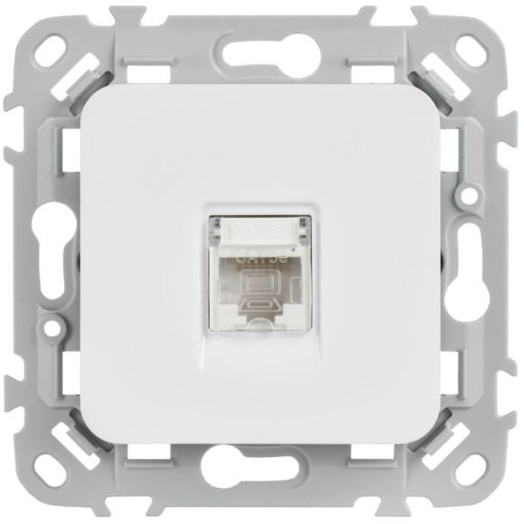 IEK FLITE Розетка компьютерная RJ45 категория 5Е UTP РК5е-1-0-ФлБ белый IEK, FI-K12-1-K01 IEK FLITE Розетка компьютерная RJ45 категория 5Е UTP РК5е-1-0-ФлБ белый IEK, FI-K12-1-K01