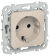 IEK FLITE Розетка с заземлением без защитных шторок безвинтовое крепление 16А РС11-1-ФлЛ льняной IEK, FI-R11-16-1-K88