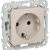FLITE Розетка с заземлением без защитных шторок безвинтовое крепление 16А РС11-1-ФлЛ льняной IEK, FI-R11-16-1-K88