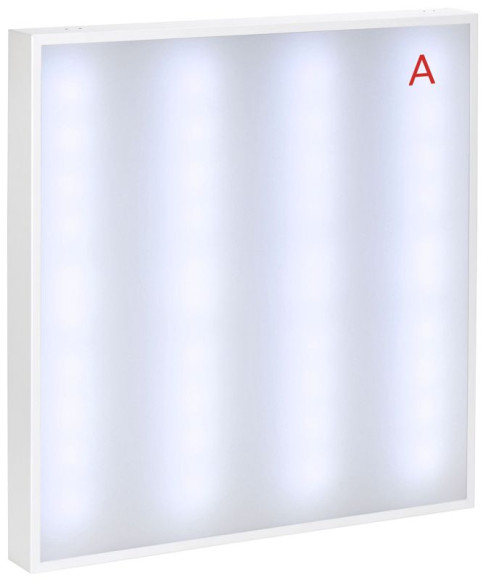 IEK LIGHTING PRO Светильник светодиодный ДВО 2001A 30Вт 6500К IP40 588х588мм Грильято опал БАП 3ч IEK, LTP-DVO1-2001A-30-65-K01