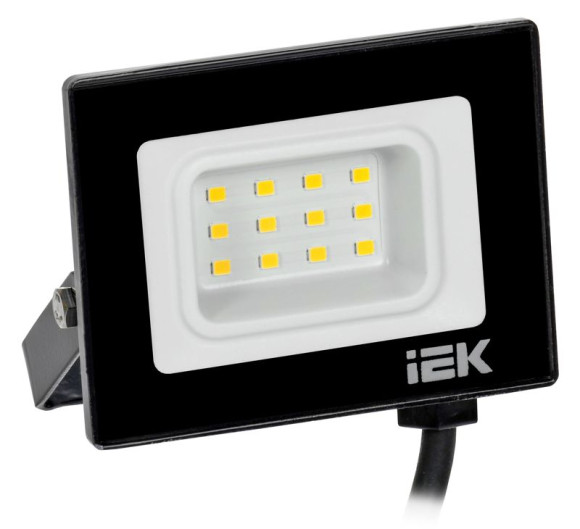 IEK Прожектор СДО 06-10 светодиодный черный IP65 4000K IEK, LPDO601-10-40-K02