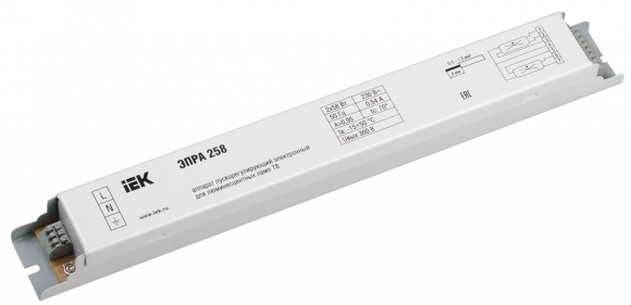 IEK ЭПРА 258 для линейных ЛЛ Т8 IEK, LLV258D-EBFL-2-58