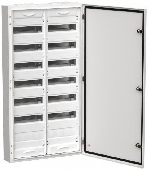 IEK TITAN 5 Корпус металлический ЩРн-168 (2х84) 1085х570х140мм IP54 белый (одна дверь) IEK, TI5-50-N-2X084-54