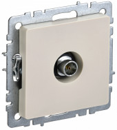 BRITE Розетка TV оконечная РТВ11-0-БрКр бежевый , BR-A10-O-K10