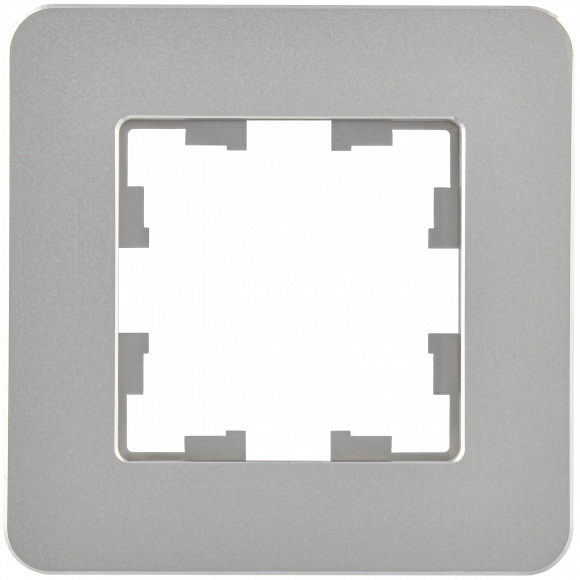 IEK BRITE Рамка 1-местная РУ-1-1-Бр металл алюминий RE IEK, BR-M12-M-01-K47