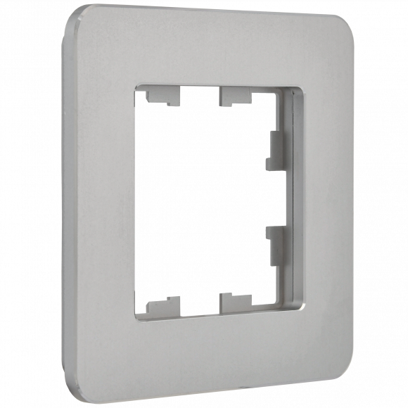 IEK BRITE Рамка 1-местная РУ-1-1-Бр металл алюминий RE IEK, BR-M12-M-01-K47