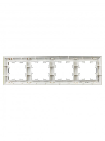 IEK BRITE Рамка 4-местная РУ-4-Бр алюминий/алюминий , BR-M42-12-K47