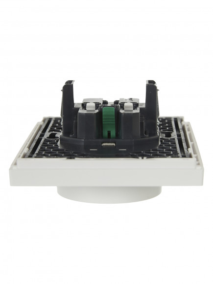 IEK FORTE&PIANO Розетка 2-местная с заземлением без защитных шторок безвинтовое крепление 16А FP224 белый , FP-R21-16-1-K01