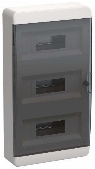 IEK TEKFOR Корпус пластиковый ЩРН-П-36 IP41 черная прозрачная дверь IEK, TF5-KP12-N-36-41-K01-K03