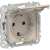 FLITE Розетка с заземлением с защитными шторками и крышкой безвинтовое крепление 16А IP44 РСшкр11-1-44-ФлЛ льняной IEK, FI-R16-16-1-44-K88