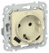 IEK FLITE Розетка 1-местная с заземлением с защитными шторками 16А с USB A+C 20Вт РСЮшс11-0-ФлН навахо IEK, FI-R14-16-U22-020-K87