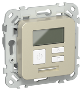 FLITE Термостат электронный с дисплеем 16А Т-ФлШ шампань IEK, FI-RT11-K37
