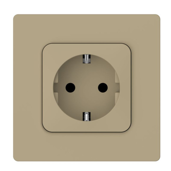 IEK FLITE Рамка 1-местная РУ-1-К-ФлХ хаки IEK, FI-M12-32-20-K59, Classic