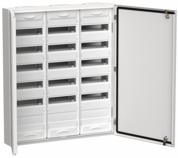 IEK TITAN 5 Корпус металлический ЩРн-216 (3х72) 960х830х140мм IP54 белый (две двери) IEK, TI5-50-N-3X072-54