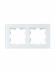 IEK BRITE Рамка 2 -местная РУ-2-2-БрБ стекло белый , BR-M22-G-K01