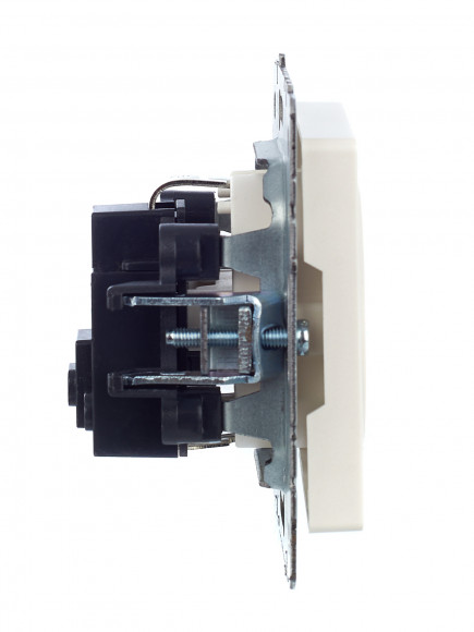 IEK BRITE Розетка 1-местная с заземлением без защитных шторок 16А РС11-1-0-БрЖ жемчуг , BR-R11-16-K36