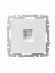 IEK BRITE Розетка телефонная RJ11 РТ10-БрБ белый IEK, BR-T10-K01