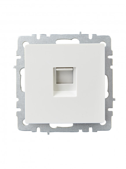 IEK BRITE Розетка телефонная RJ11 РТ10-БрБ белый IEK, BR-T10-K01